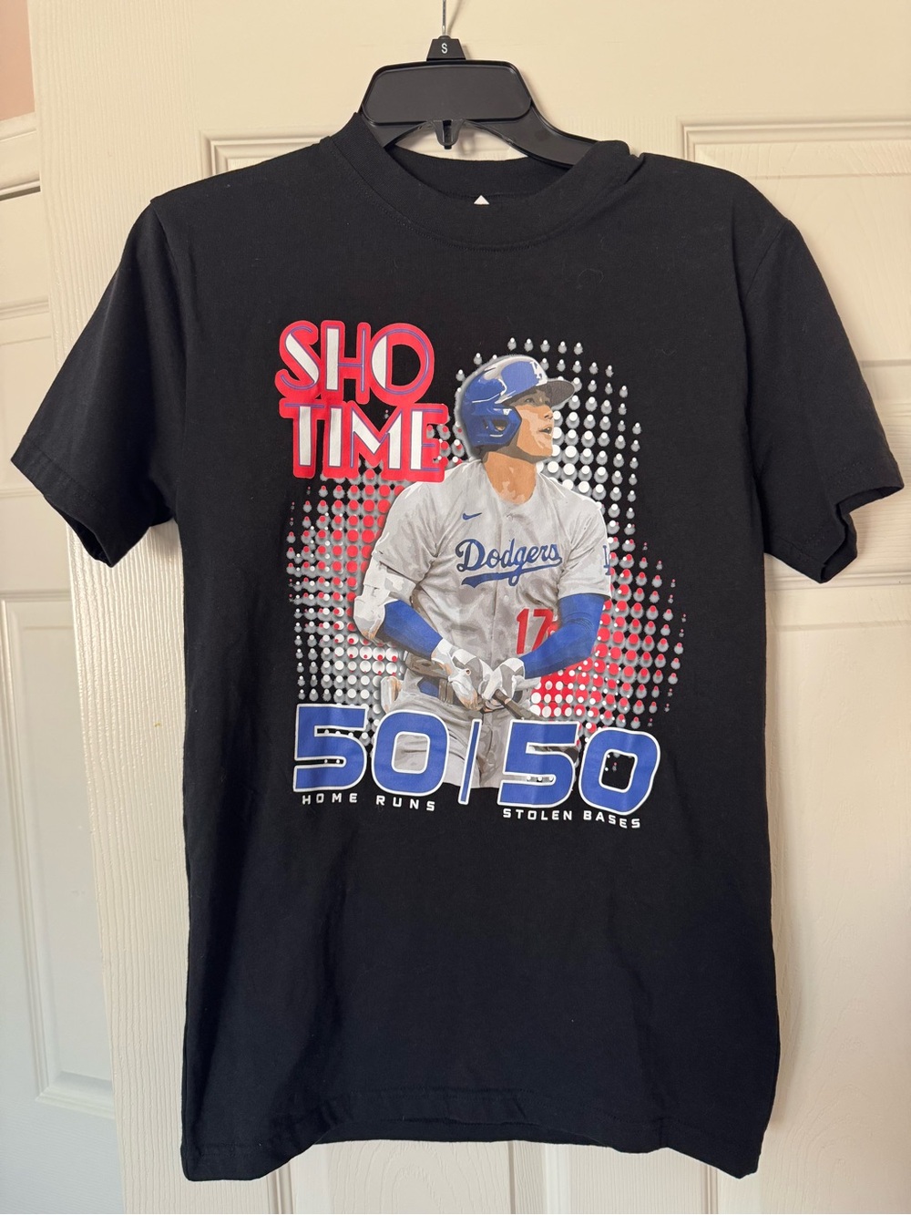 Shohei Ohtani Los Angeles Dodgers black Graphic  Sho-Time 50/50 tee